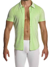 Modus Vivendi Delusion Muscle Fit Shirt Elastic Knitted Lurex Yarns Neon 025412