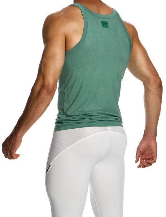 Modus Vivendi Eco Tank Bamboo Tanktop Tight Fit Sleeveless Khaki 13431 B84 - SexyMenUnderwear.com