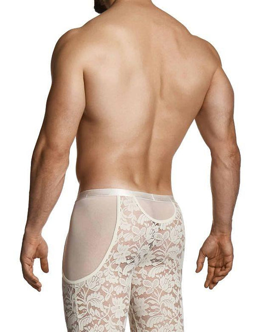 Modus Vivendi Floral Lace Ankle - Length Sheer Leggings Knitted Ivory 04161 B1021