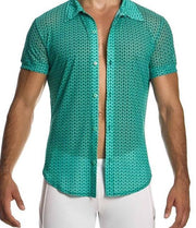 Modus Vivendi Illusion Shirt Muscle Fit Chemise Mesh Green Neon 04542 79a1