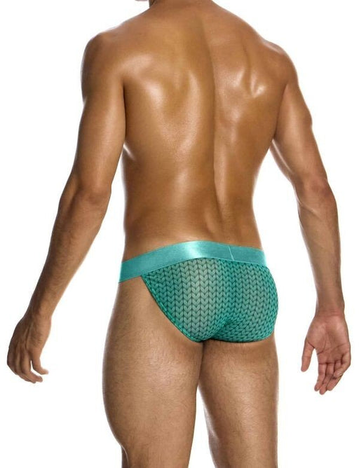 Modus Vivendi illusion Tanga Brief Stretch Semi - Transparent Mesh Neon 04514 B802