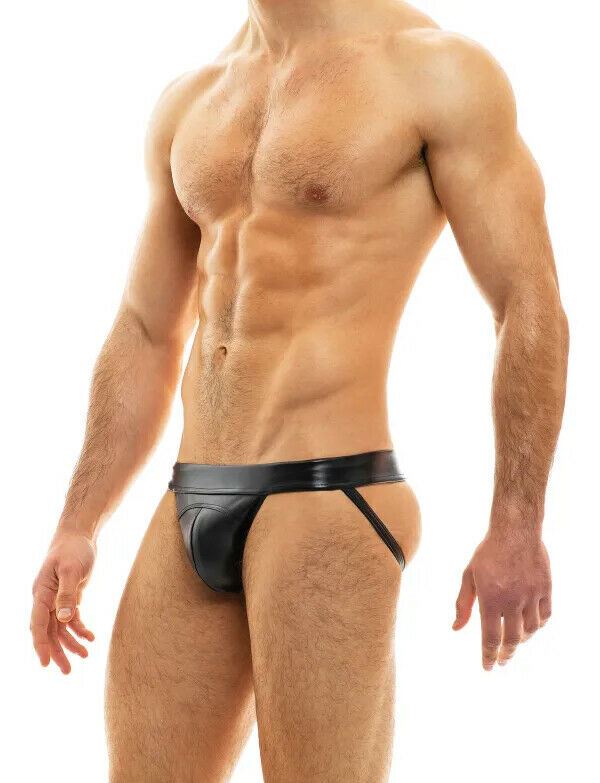 MODUS VIVENDI Jockstrap Faux Leather Jock Tight Fit Black 20511 653