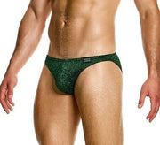 Modus Vivendi Low - Cut Briefs Glitter Knitted Lurex Yarns Green Brief 26314 B871