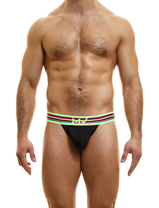 Modus Vivendi Peace Thongs Low - Rise Eco Ribbed Cotton Thong Black 04015 B742