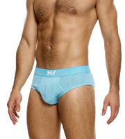 Modus Vivendi Plain Knit Classic Brief Stretch Knitted Fabric Blue 09413 B901