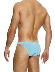 Modus Vivendi Plain Knit Low - Cut Brief Knitted Fabric in Light Blue 09411 B903