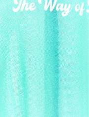 MODUS VIVENDI Retro Cotton Shirt Semi - Transparent Micro Fishnet Mint 05542 B986