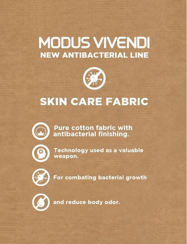 MODUS VIVENDI Shirt Antibacterial Pure Cotton T-Shirt Slim Fit in Skin 156414