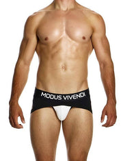 Modus Vivendi Sporty Fly Jockstrap Original Peplum Knitted Jock Black 124133