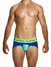 Modus Vivendi Sporty Fly Jockstrap Original Peplum Knitted Jock Blue 124133