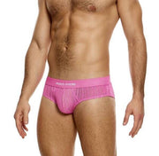 MODUS VIVENDI Stretch Briefs Striped Crochet Classic Knitted Brief Pink 074141
