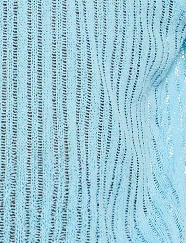 Modus Vivendi Striped Crochet Belted Bermuda Straight Fit Short Blue 07461 B964