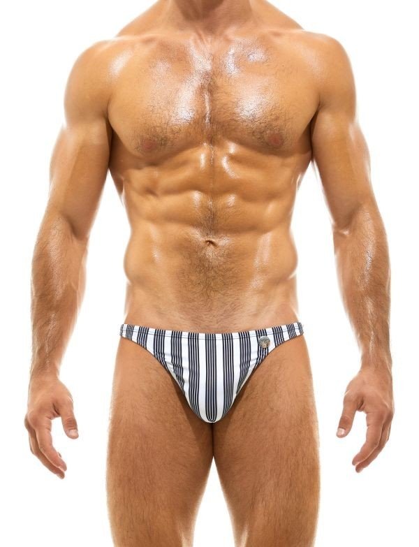Modus Vivendi Swimwear Monochrome Moon Low Cut Swim Brief Stripped DS2111 B653