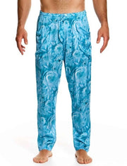 Modus Vivendi Tapered Style Origami Pants Printed Carrot Joggers Fit FS2461 Blue4