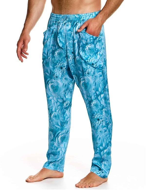 Modus Vivendi Tapered Style Origami Pants Printed Carrot Joggers Fit FS2461 Blue1