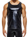 Modus Vivendi Tight Fit Tank Top Shiny Latex - Look Bold Black 11231 B83 - SexyMenUnderwear.com