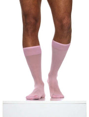 MODUS VIVENDI Transparent Nylon Socks Knee Length One Size in Pink XS2424 B562
