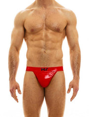 Modus Vivendi Vinyl Tanga Brief Lavish Red Viral Vinyl Tight Fit 08012 B522