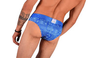 OTZI Brief Bikini Brazilian Cut Slip Aztec Blue OTI015 MX2