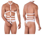 PIKANTE Decided Harness - Thongs Combo Mesh Crotchless in White 0344 35