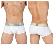 PRIVATE STRUCTURE Boxer Trunk MO - Lite Mid Waist Cotton Boxer But - White 4103 1062
