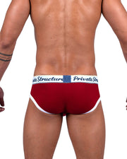 PRIVATE STRUCTURE Briefs Classic Mid - Waist Mini Brief in Rumba Red 4529 1064
