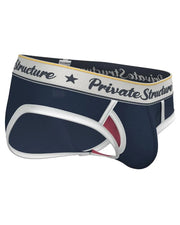 PRIVATE STRUCTURE Briefs Classic Mid - Waist Mini Brief Vintage Navy 4529 557