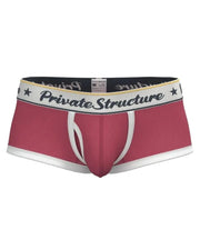 PRIVATE STRUCTURE Classic Boxer Mid - Waist Trunk in Rounge Red 4530 1135