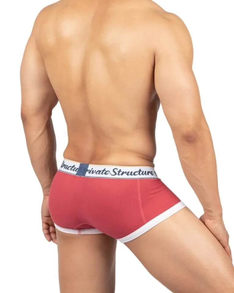 PRIVATE STRUCTURE Classic Boxer Mid - Waist Trunk in Rounge Red 4530 1133
