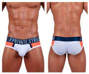 PRIVATE STRUCTURE Cotton Brief Athlete Mini Briefs White League 4388 1021