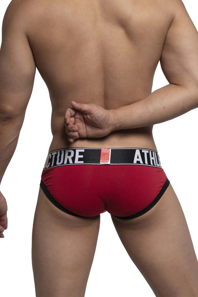 Private Structure Low Rise Brief Athlete Bamboo Mini Briefs Color Red 4186 82A