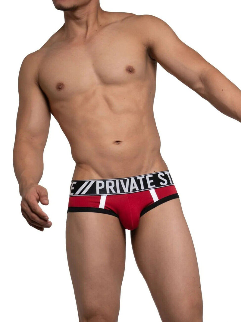 Private Structure Low Rise Brief Athlete Bamboo Mini Briefs Color Red 4186 82A2