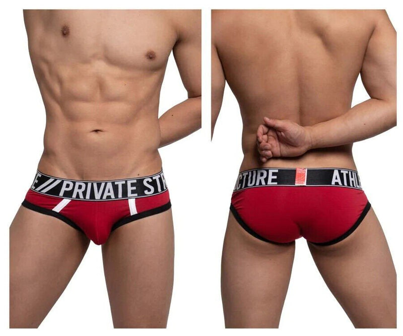 Private Structure Low Rise Brief Athlete Bamboo Mini Briefs Color Red 4186 82A4