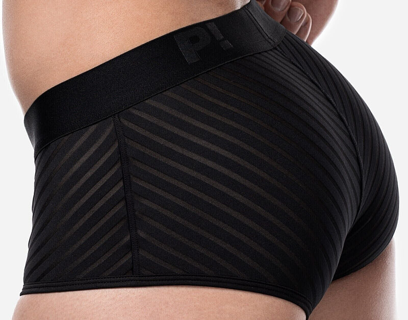 PUMP! Boxer Whisper Sheer Stripes Double Nylon Cup 40mm Matt Black 11112 211