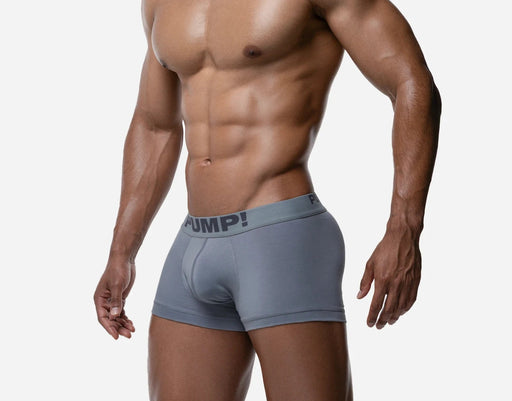 PUMP! Gray Classic Stretchy Boxer Mesh Cotton - Lined Cup Short Boxer Cut 11116 201
