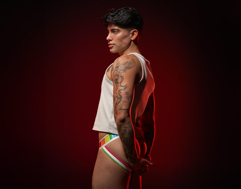 PUMP! Jockstrap Spectrum Mesh Soft Cotton Lining Bold Waistband Jock 15089 177