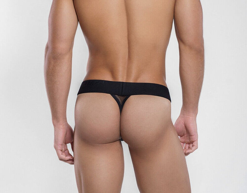 PUMP! Low - Rise Thongs SWITCH Webbed - Mesh up Black Thong 170035