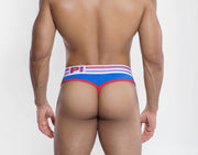 PUMP! Low-Rise Thongs Velocity Electric Blue Stitching Mesh Thong 17004
