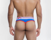PUMP! Low - Rise Thongs Velocity Electric Blue Stitching Mesh Thong 170045