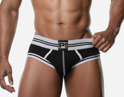PUMP! Round2 Backless Trunk Ribbed Cotton Versatile Jock in Black 15084 14