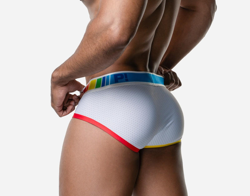 PUMP! Spectrum Briefs Lightweight Mesh Soft Double - Layer Bold Waistband 12084 175