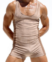 RUFSKIN Bodysuit FRANCO Sport-Lounge Singlet Stretch Brushed Suede 79