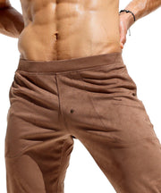 RUFSKIN Lounge Pants Stephan Bark Slim Straight - Leg Stretch Brushed Suede TN13