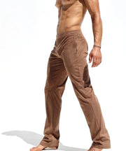 RUFSKIN Lounge Pants Stephan Bark Slim Straight - Leg Stretch Brushed Suede TN15