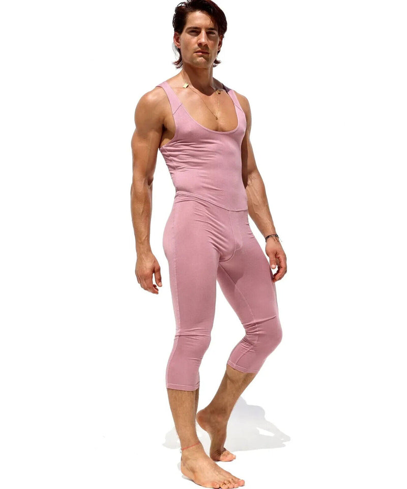 RUFSKIN's Bodysuit LOLO Supple Stretch Rayon Singlet Hemmed 3/4 Rosewood