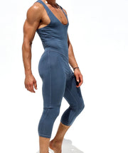 RUFSKIN's Bodysuit LOLO Supple Stretch Rayon Singlet Hemmed at 3/4 Slate