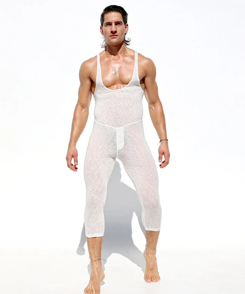 RUFSKIN Signature 3/4 Length Bodysuit CORO Transparent Cotton Slub Knit 515