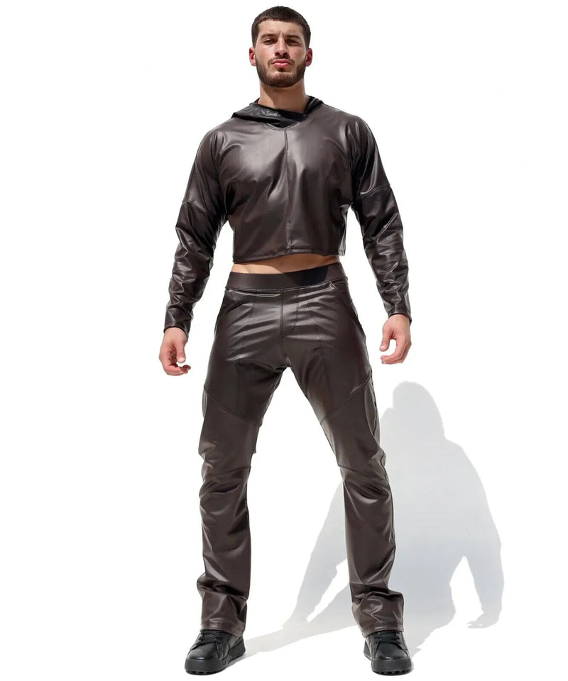 RUFSKIN Slim-Fit Straight-Leg Lounge Pant Back-Yoke Deluxe Matte Brown Has**