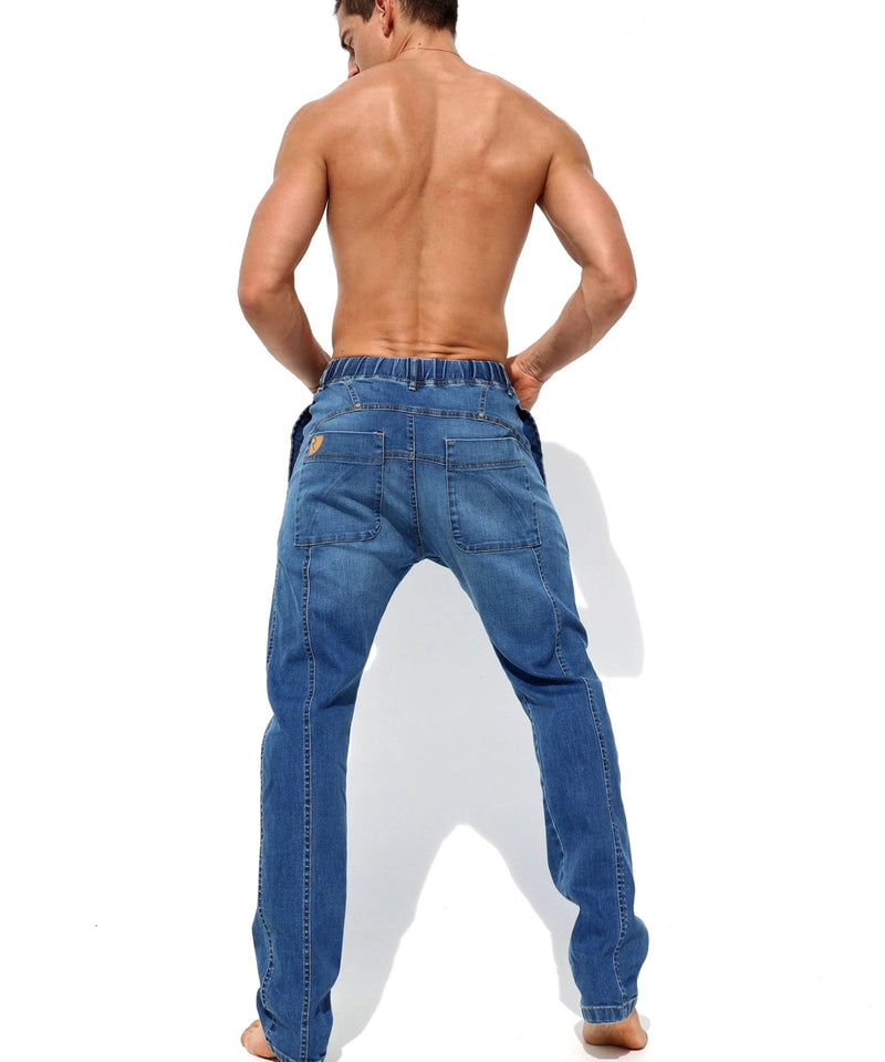 RUFSKIN Slim - Fit Straight Leg Stretch Denim Jeans Saddle Light Distressed4