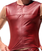 RUFSKIN Tank Top Sylvester Sleeveless T - Vibe Stretch Matte Red Blood Hue 714